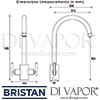 Bristan Artisan Sink Mixer Tap Dimensions